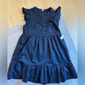 Old Navy Woman’s Ruffle-Sleeve Cotton-Poplin Mini Shift Dress- NWT